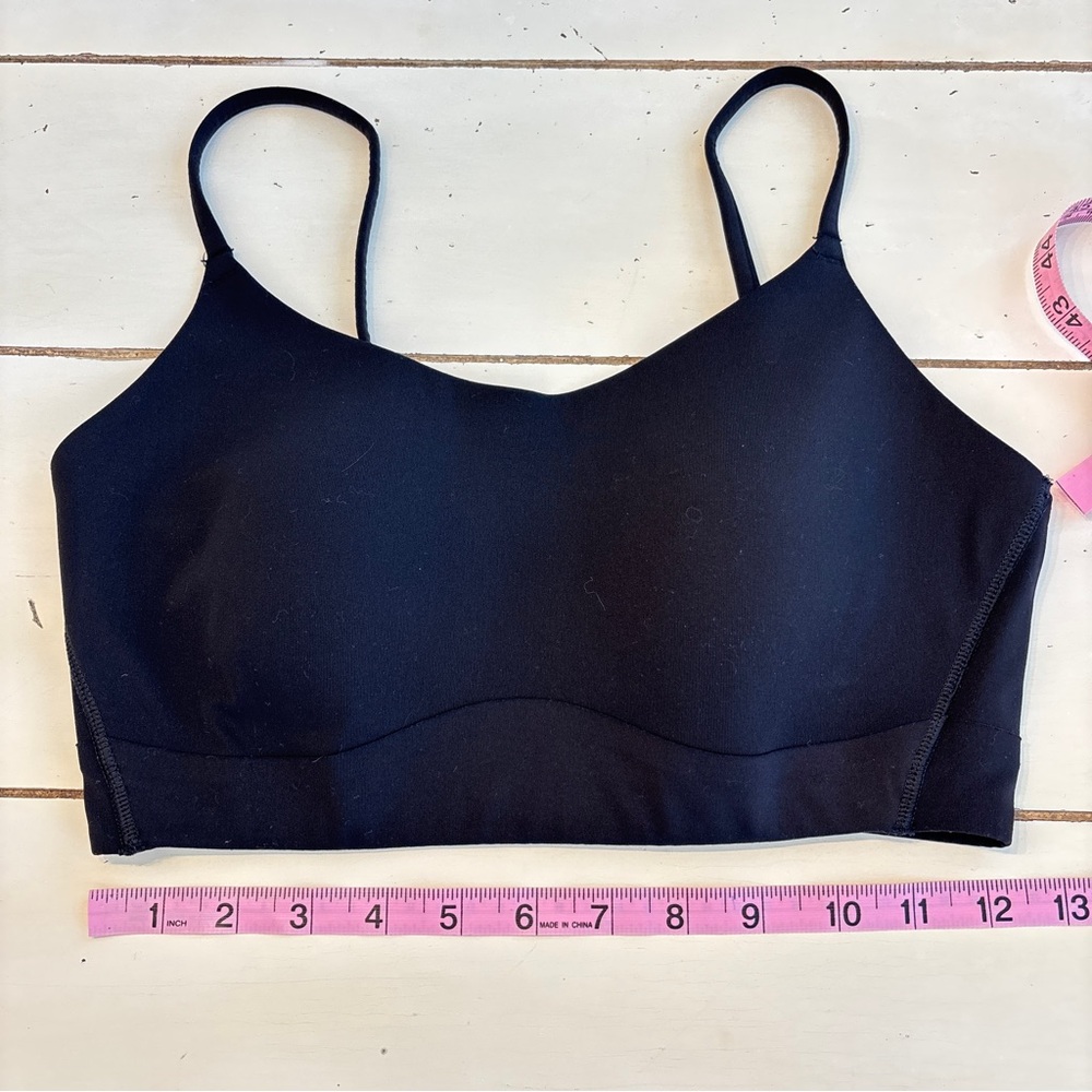 CALIA by Carrie Underwood Women's Square Neck Bralette Top in Pure Black - Picture 4 of 7
